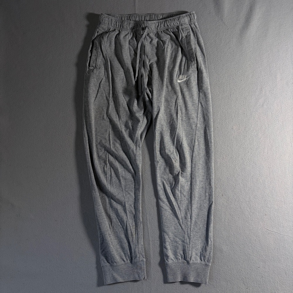 Nike Mens Sportswear Joggers Heather Gray Jersey Knit Sweatpants Medium
